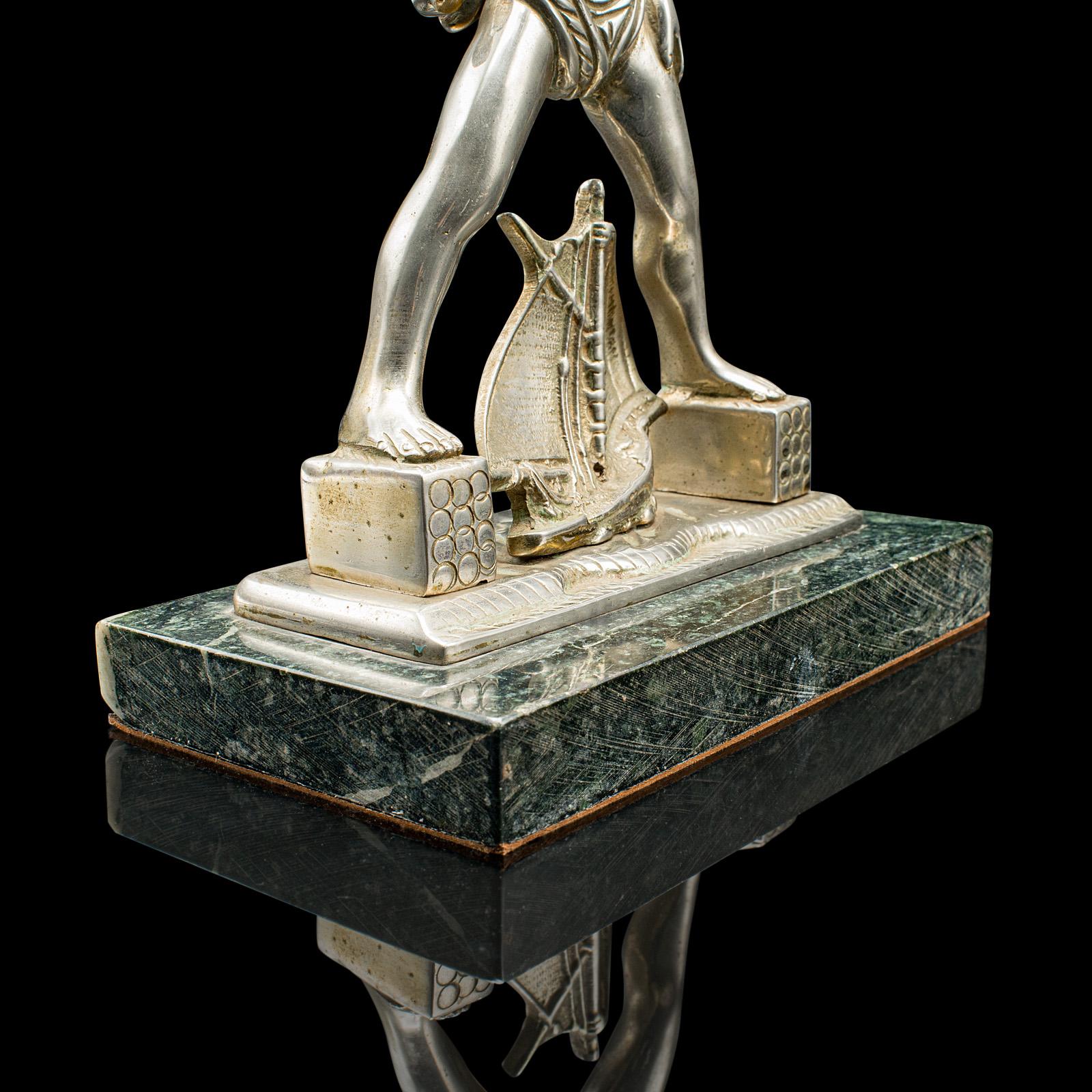 Statua d'epoca del Colosso di Rhode, greco, antica figura marittima, Art of Vintage in vendita 4