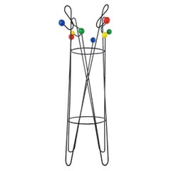 Vintage coloured coat stand by Roger Feraud, 1950s