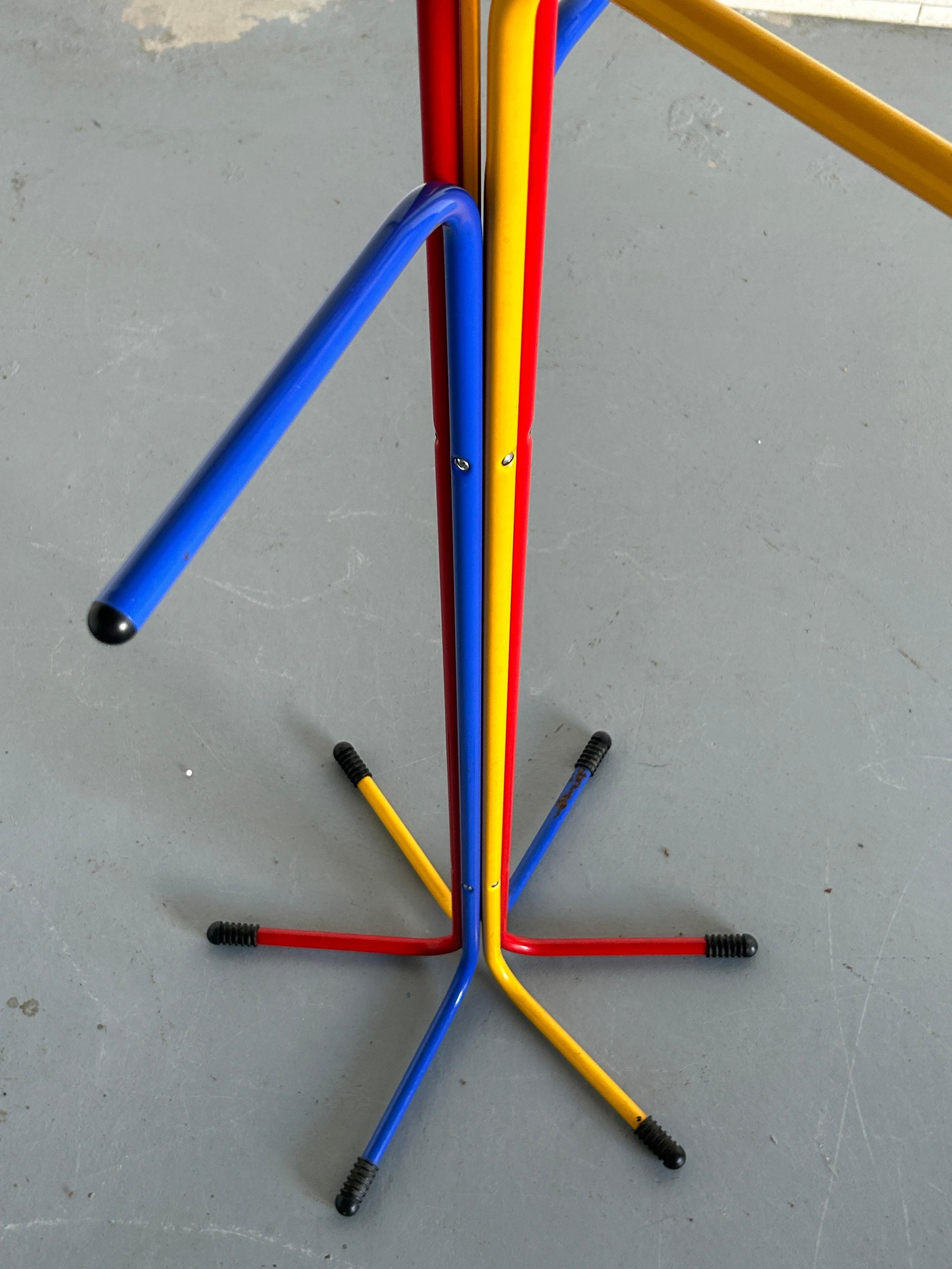 Plastic Vintage Colourful Bent Metal RIGG Coat Stand by Tord Bjorklund for Ikea, 1987