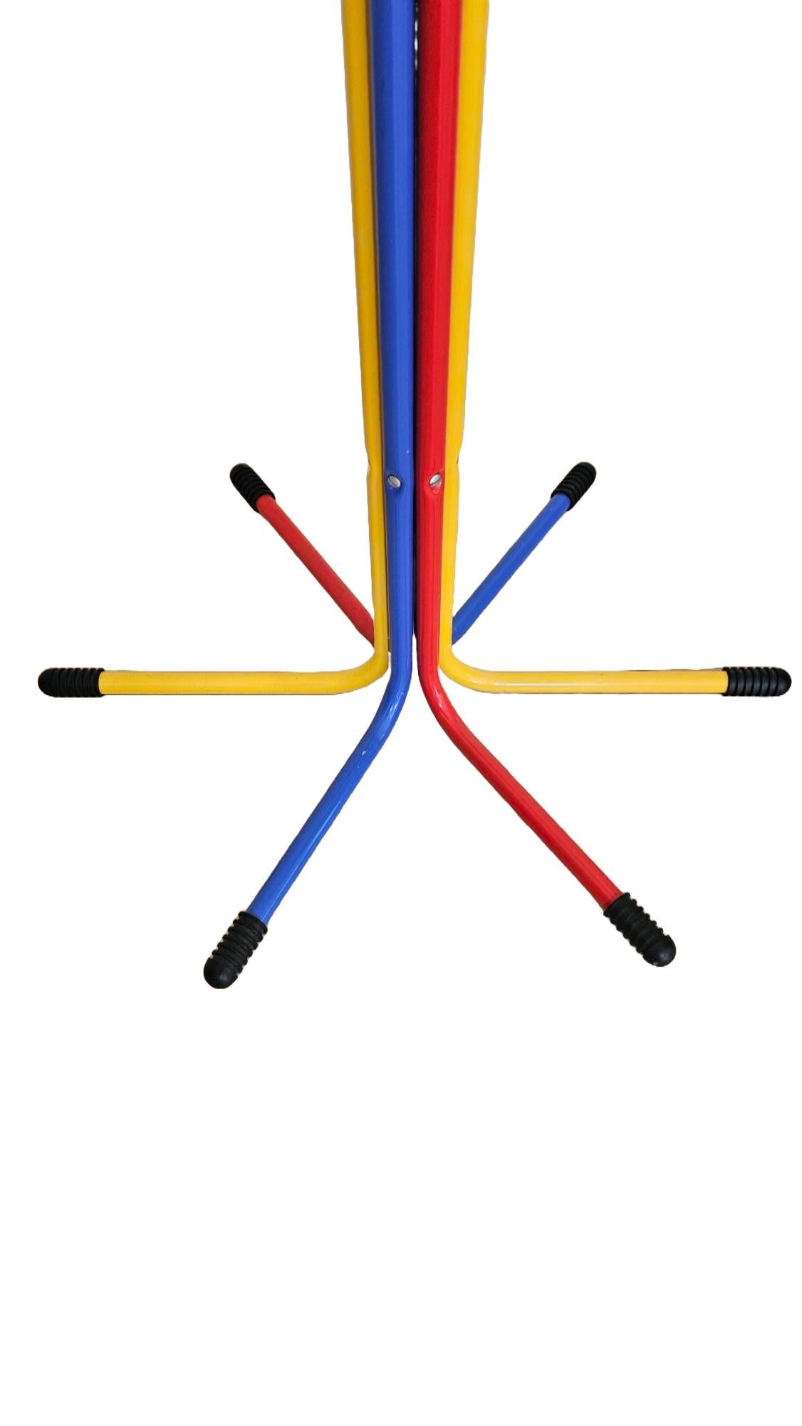 Post-Modern Vintage Colourful Bent Metal RIGG Coat Stand by Tord Bjorklund for Ikea, 1987 For Sale