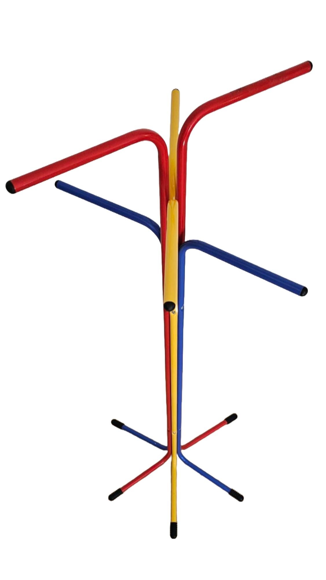 Swedish Vintage Colourful Bent Metal RIGG Coat Stand by Tord Bjorklund for Ikea, 1987 For Sale