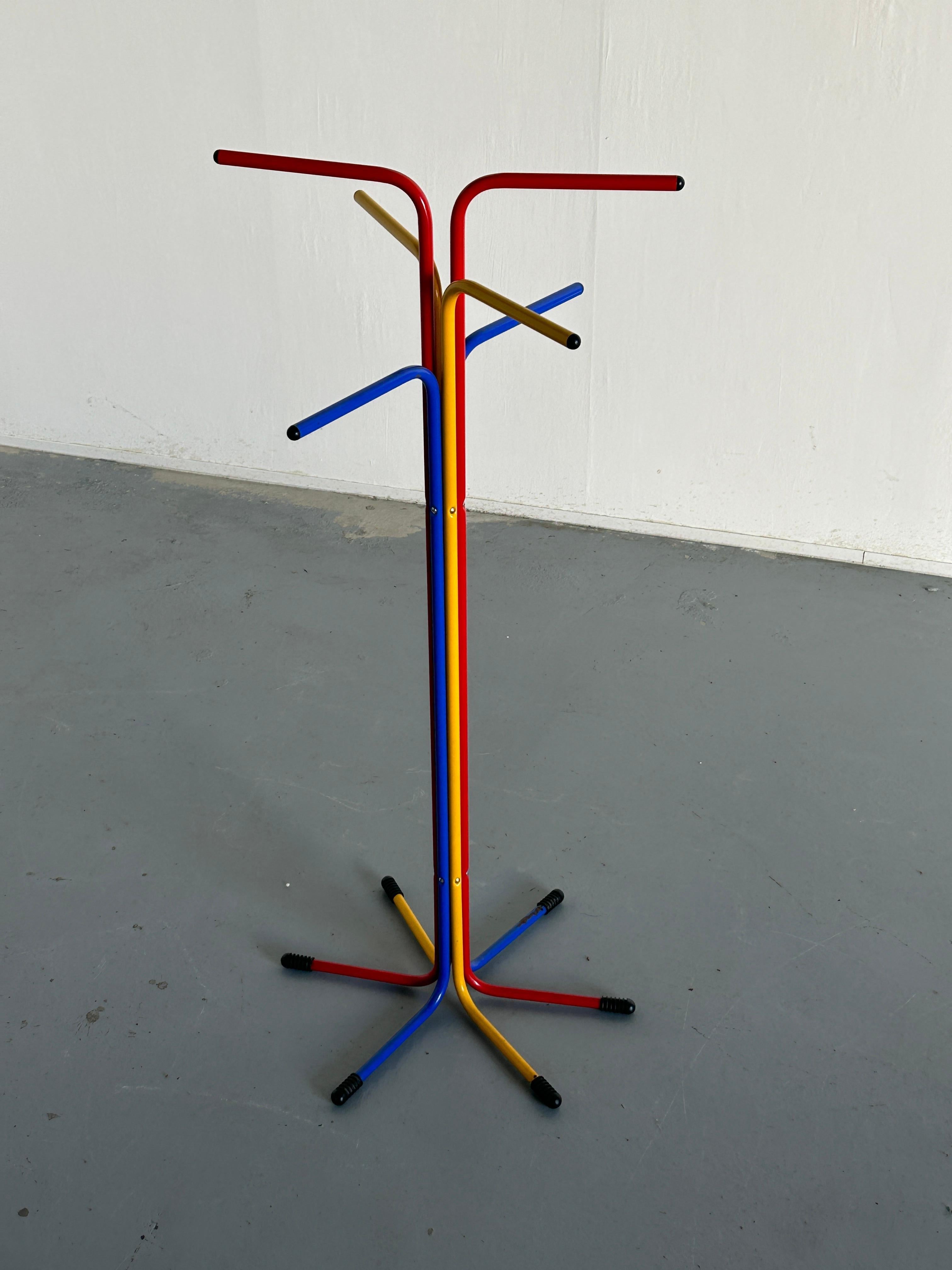 Post-Modern Vintage Colourful Bent Metal RIGG Coat Stand by Tord Bjorklund for Ikea, 1987