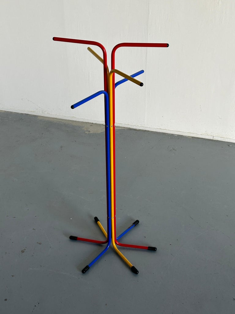 Vintage Colourful Bent Metal RIGG Coat Stand by Tord Bjorklund for Ikea,  1987