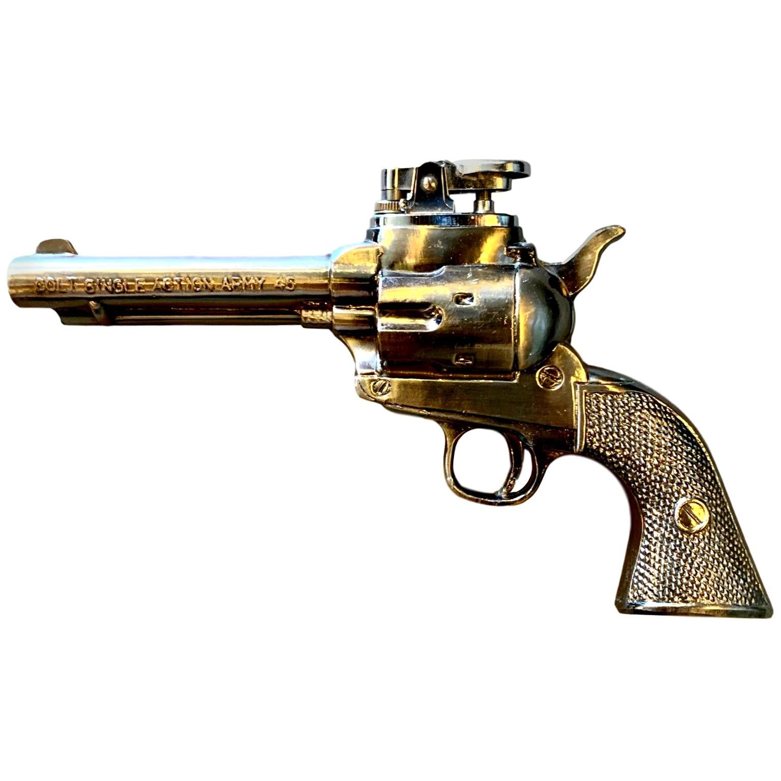 Vintage Ligher Revolver Gold