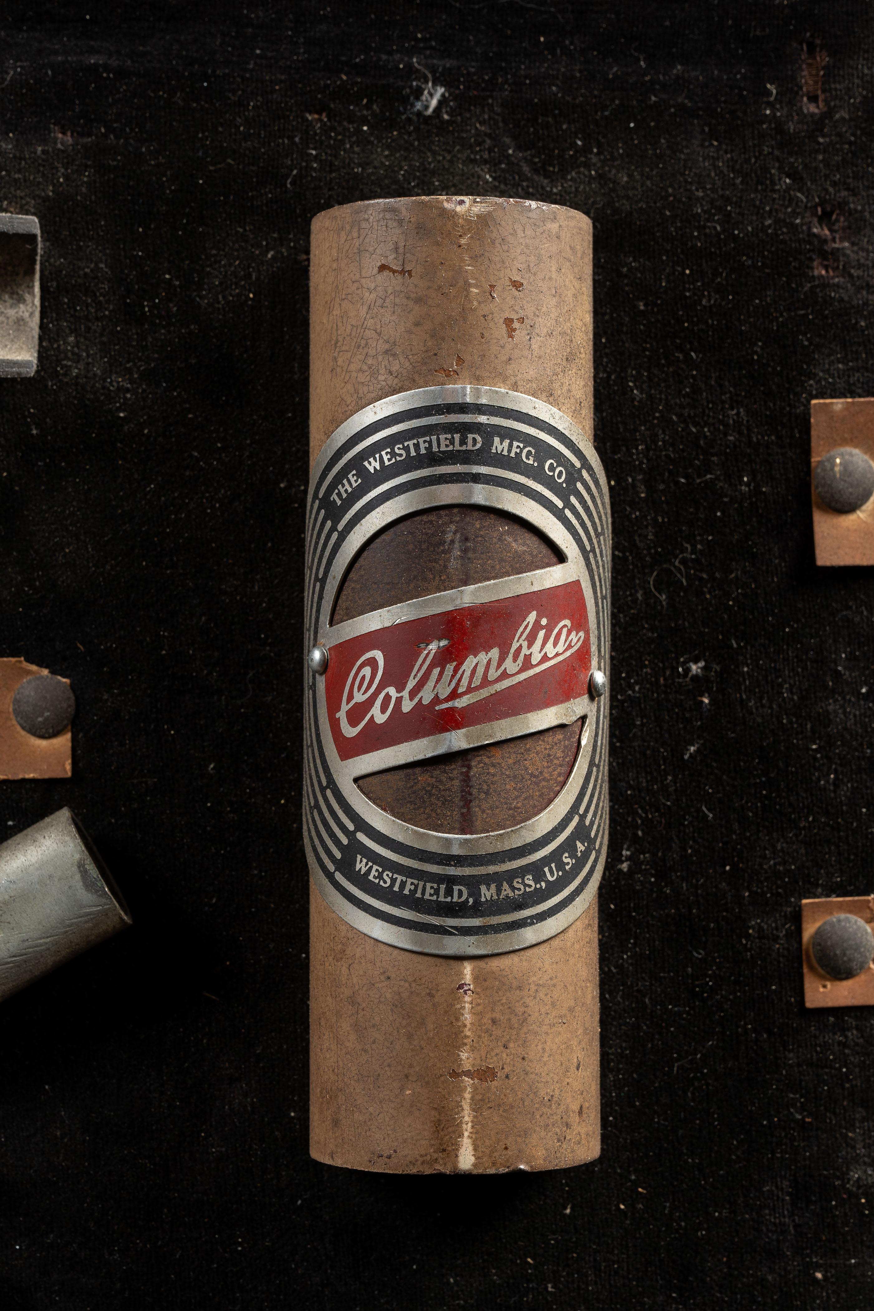 Acier Vintage Columbia Bikes Framed Parts Display en vente