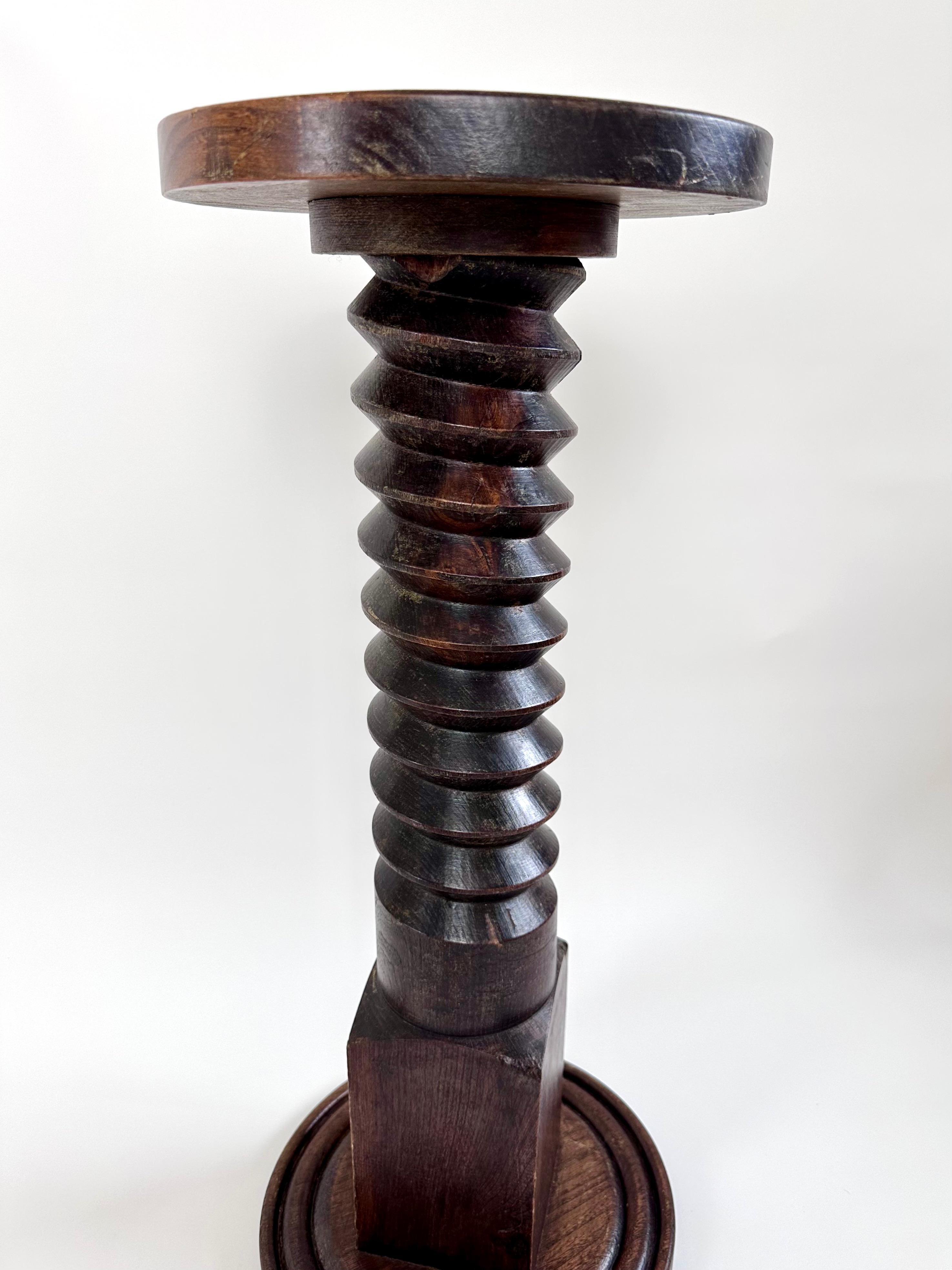 Vintage column pedestal, after Charles Dudouyt. France c.1940 In Good Condition In Bristol, GB