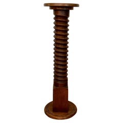 Vintage column pedestal, after Charles Dudouyt. France c.1940