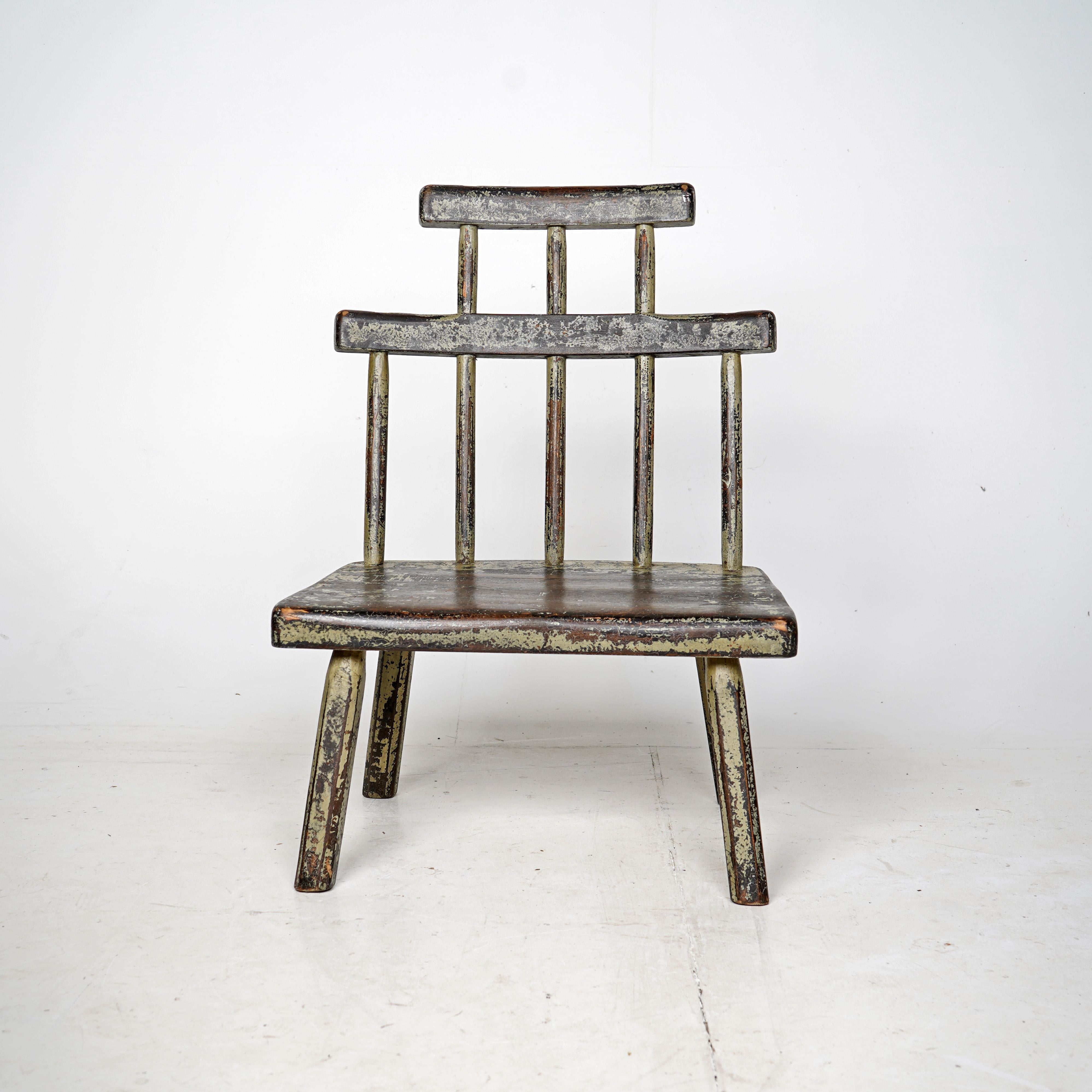 Rustic Vintage Comb Back Chair