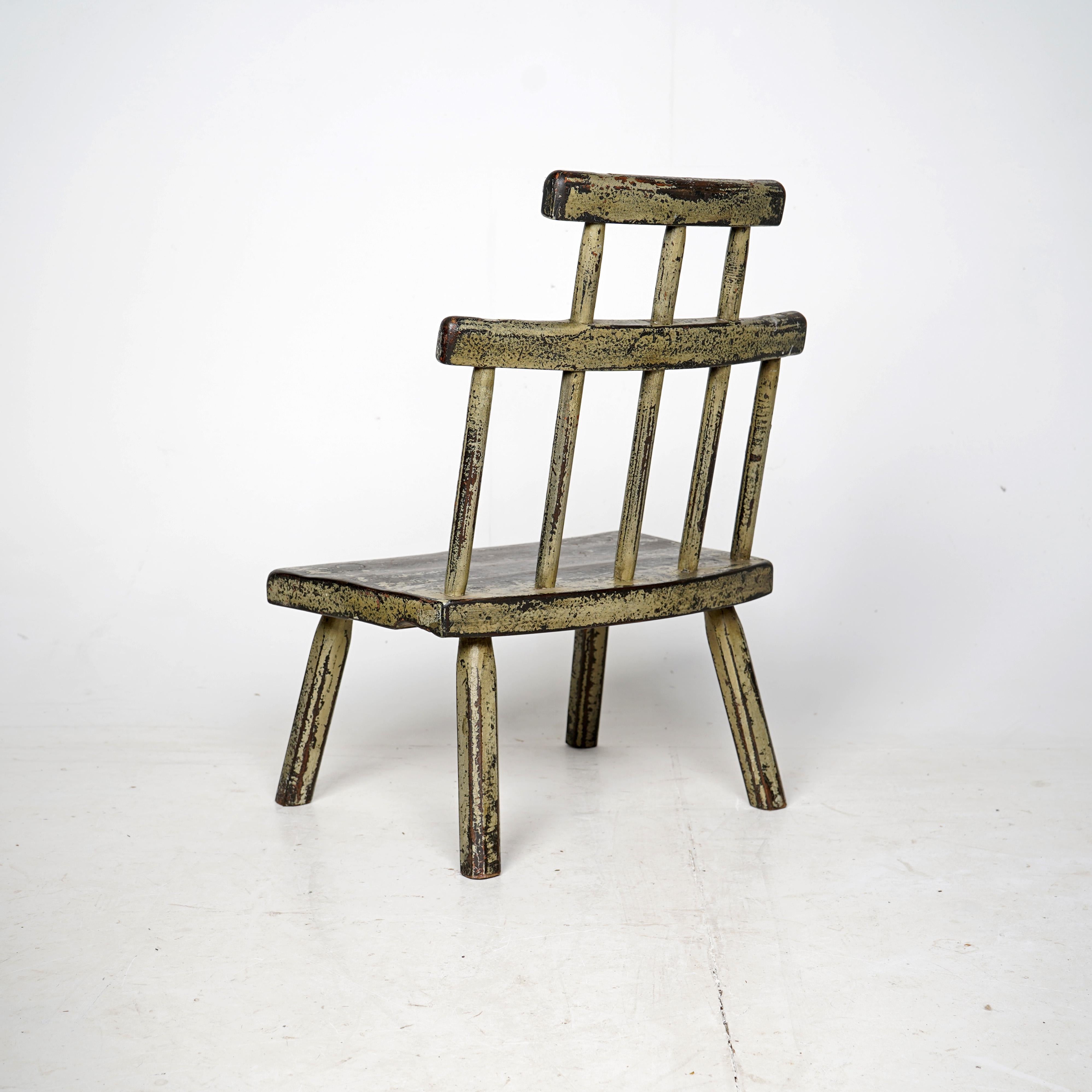 Painted Vintage Comb Back Chair