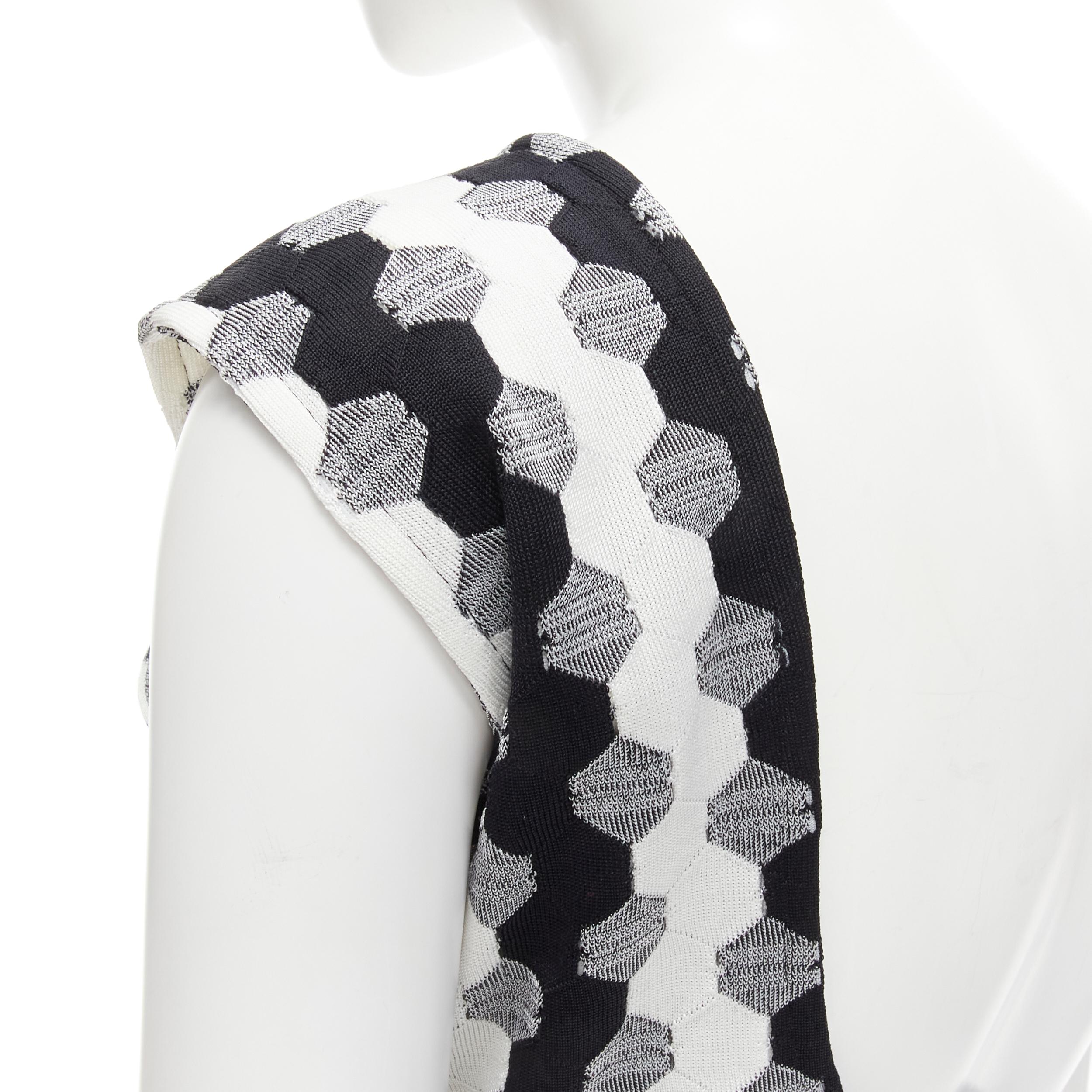 vintage COMME DES GARCONS 1980s black geometric soccer patchwork one shoulder tu 3