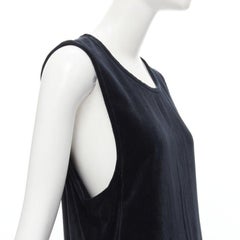 vintage COMME DES GARCONS 1980's black velvet asymmetric dropped armhole dress S