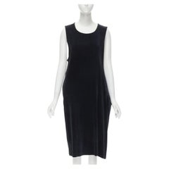 COMME DES GARCONS - Robe asymétrique vintage en velours noir avec trou de serrure, années 1980