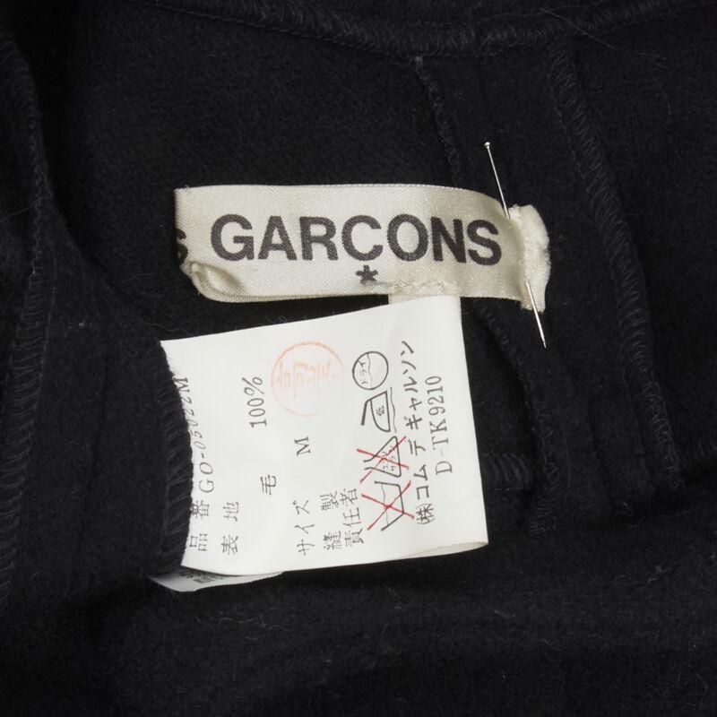 COMME DES GARCONS vintage anni '80, tubino asimmetrico in lana nera con pannelli M. in vendita 5