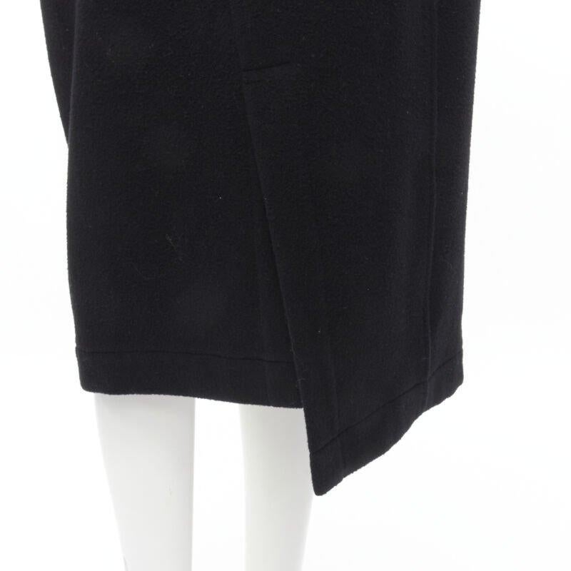 COMME DES GARCONS vintage anni '80, tubino asimmetrico in lana nera con pannelli M. in vendita 4