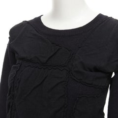 vintage COMME DES GARCONS 1980s bubble patchwork shrunken boiled wool sweater