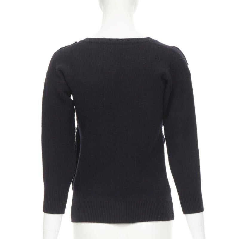 Vintage COMME DES GARCONS Blasen Patchwork-Pullover aus geschmolzener Wolle, 1980er Jahre Damen im Angebot
