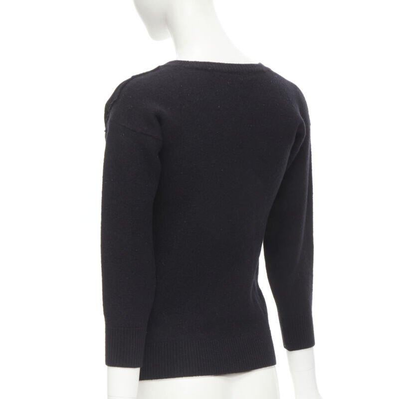 Vintage COMME DES GARCONS Blasen Patchwork-Pullover aus geschmolzener Wolle, 1980er Jahre im Angebot 1