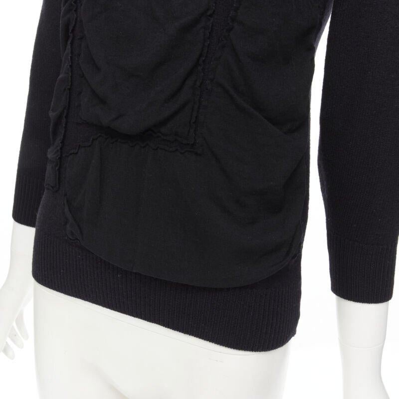 Vintage COMME DES GARCONS Blasen Patchwork-Pullover aus geschmolzener Wolle, 1980er Jahre im Angebot 2