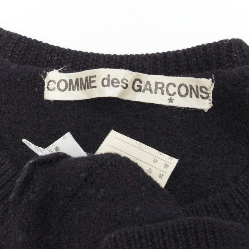 Vintage COMME DES GARCONS Blasen Patchwork-Pullover aus geschmolzener Wolle, 1980er Jahre im Angebot 3