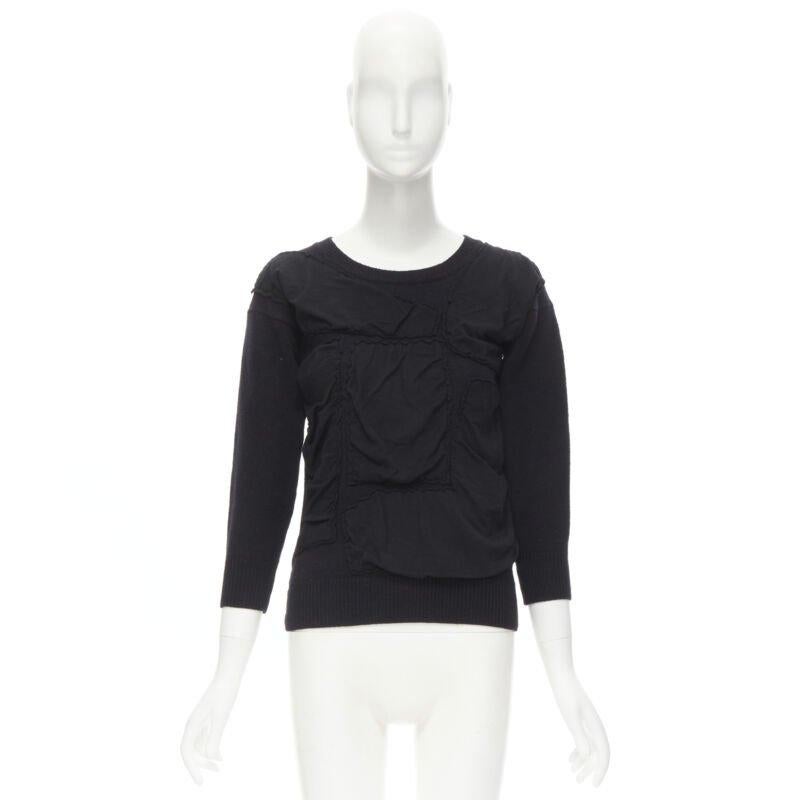 Vintage COMME DES GARCONS Blasen Patchwork-Pullover aus geschmolzener Wolle, 1980er Jahre im Angebot 4
