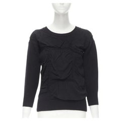 vintage COMME DES GARCONS 1980s bubble patchwork shrunken boiled wool sweater