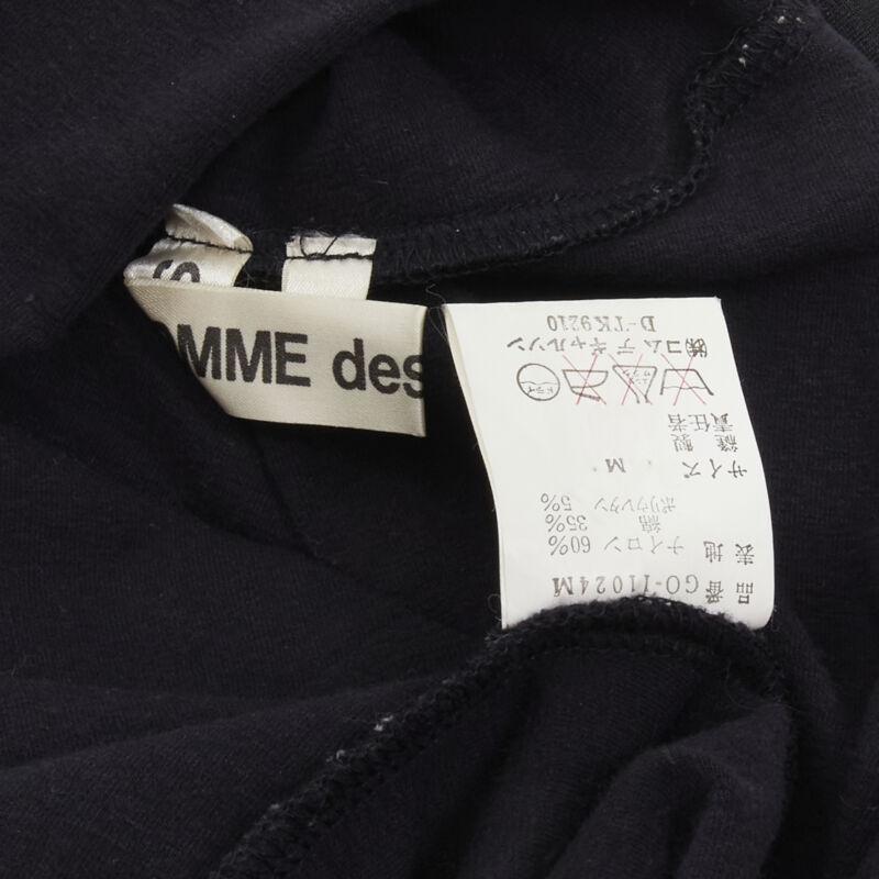 vintage COMME DES GARCONS 1980's mock neck asymmetric peplum midi dress M For Sale 6