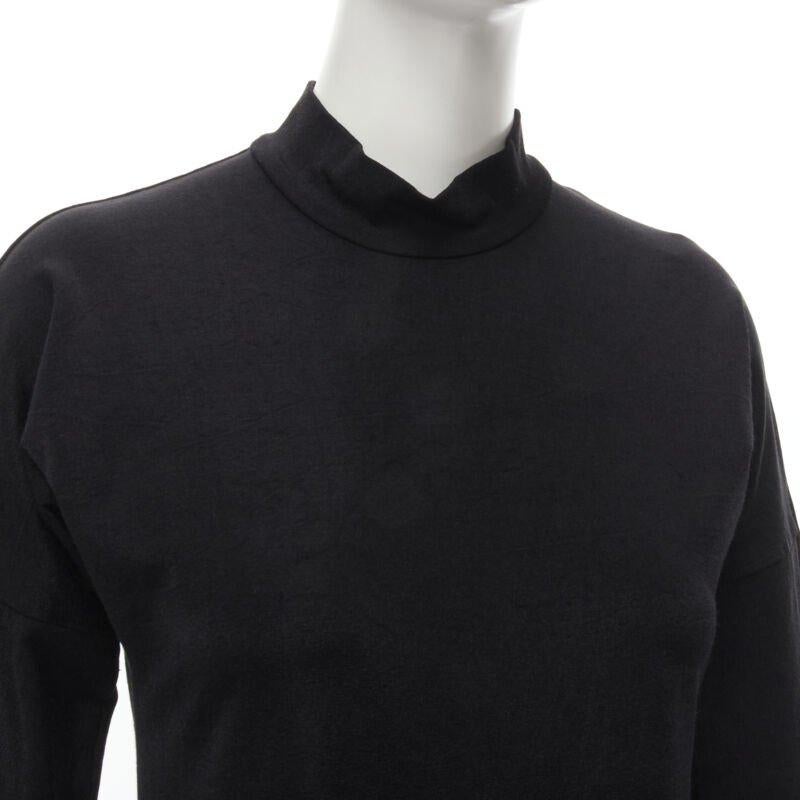 vintage COMME DES GARCONS 1980's mock neck asymmetric peplum midi dress M For Sale 2