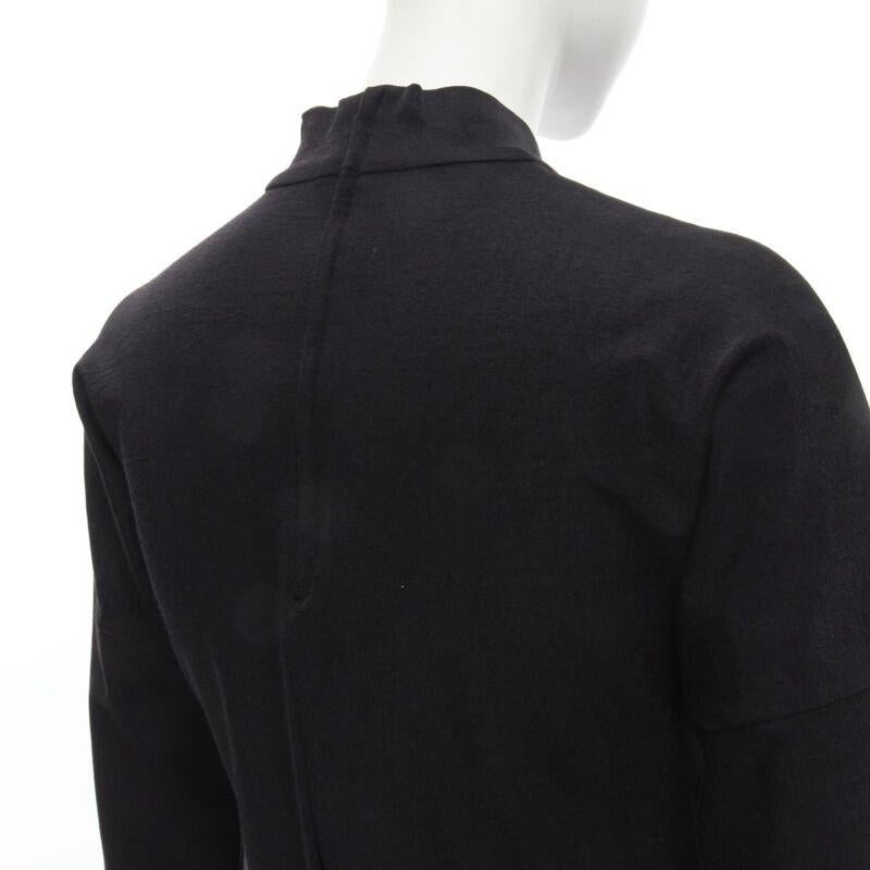 vintage COMME DES GARCONS 1980's mock neck asymmetric peplum midi dress M For Sale 3