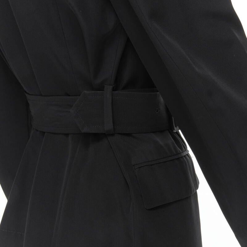 Vintage COMME DES GARCONS 1988 Schwarzer chinesischer Blazer mit halbem abnehmbarem Saum S im Angebot 6