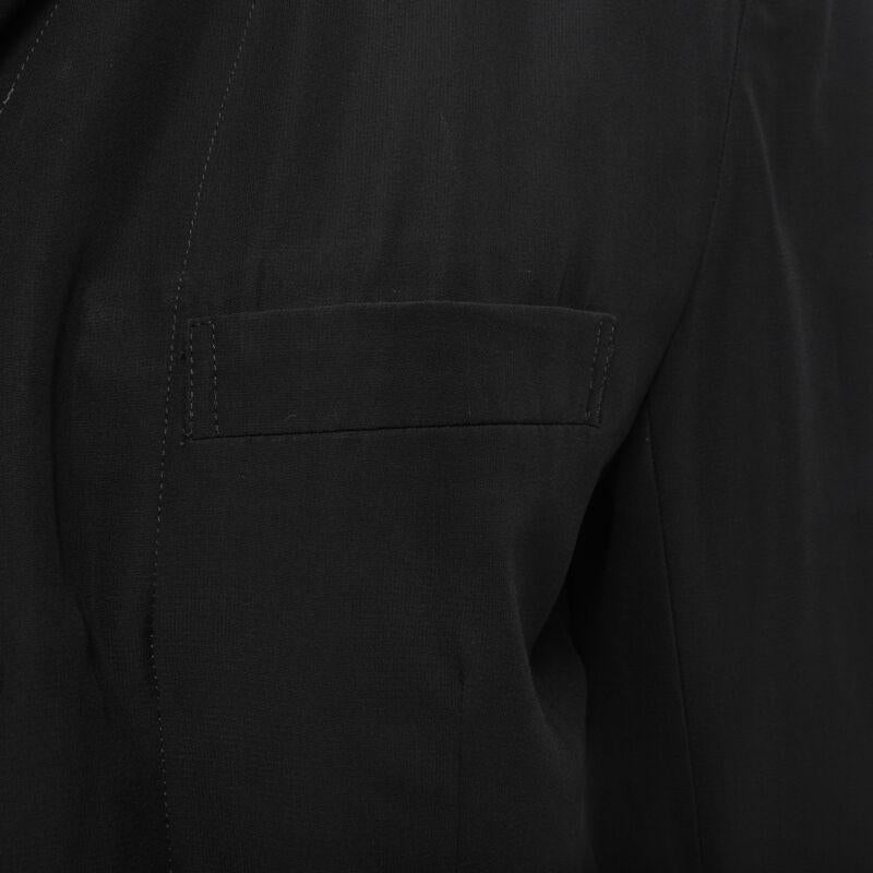 vintage COMME DES GARCONS 1988 blazer nero con nodo cinese e orlo semi staccato S in vendita 6