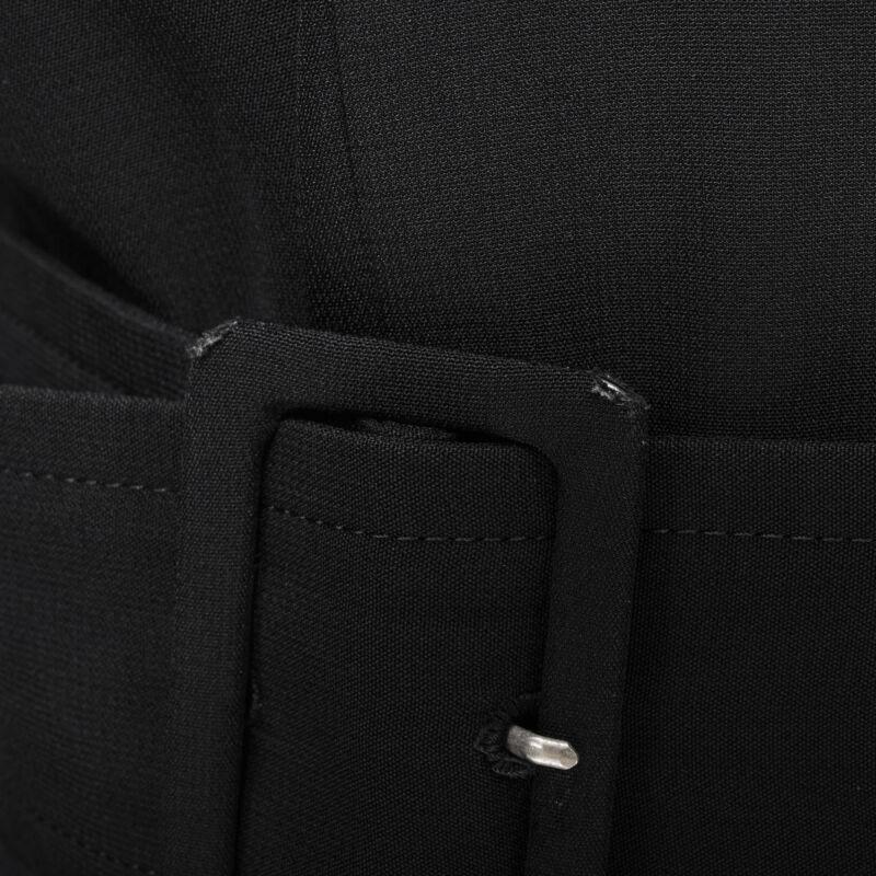 Vintage COMME DES GARCONS 1988 Schwarzer chinesischer Blazer mit halbem abnehmbarem Saum S im Angebot 3