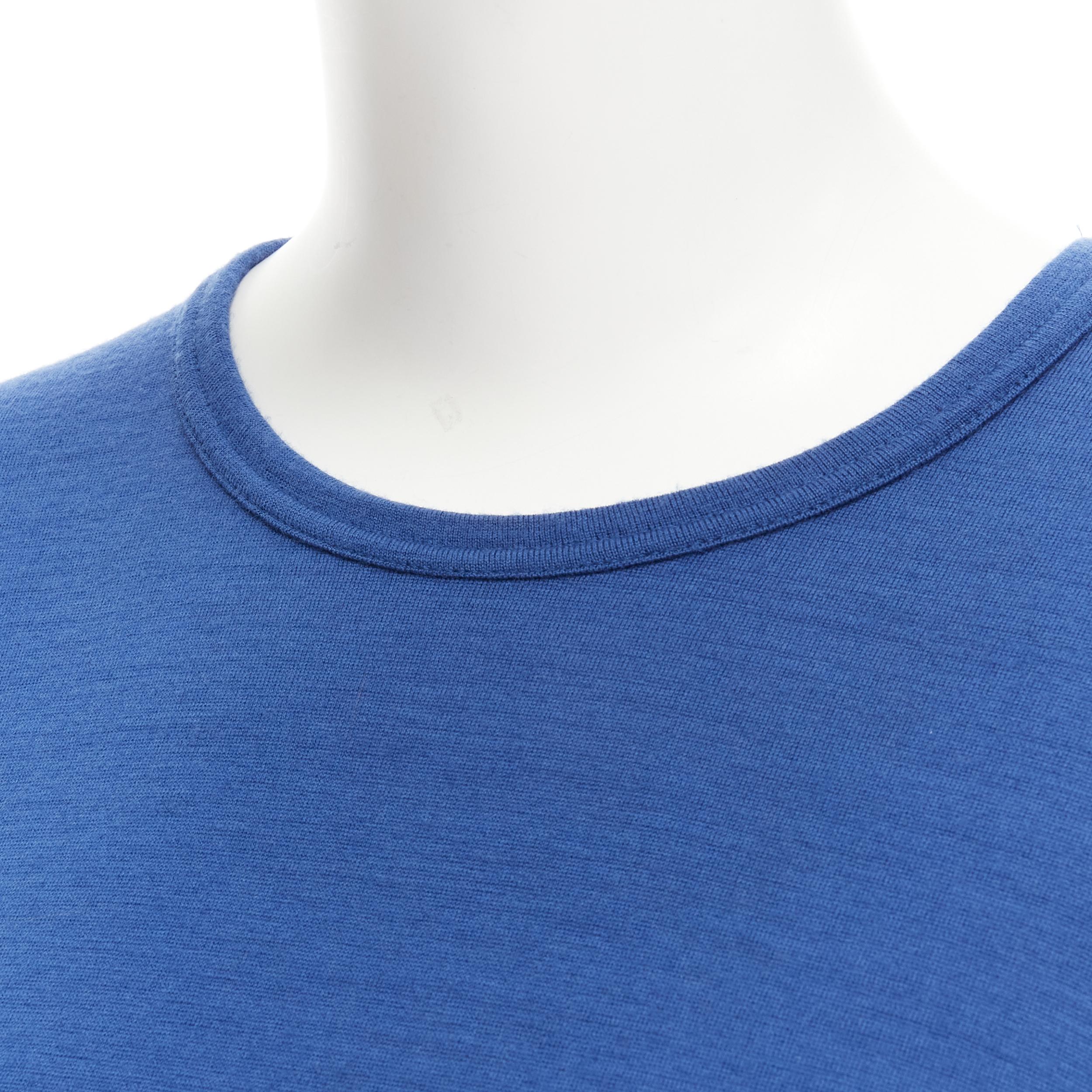 Women's vintage COMME DES GARCONS 1988 cobalt blue wool attached glove t-shirt top M