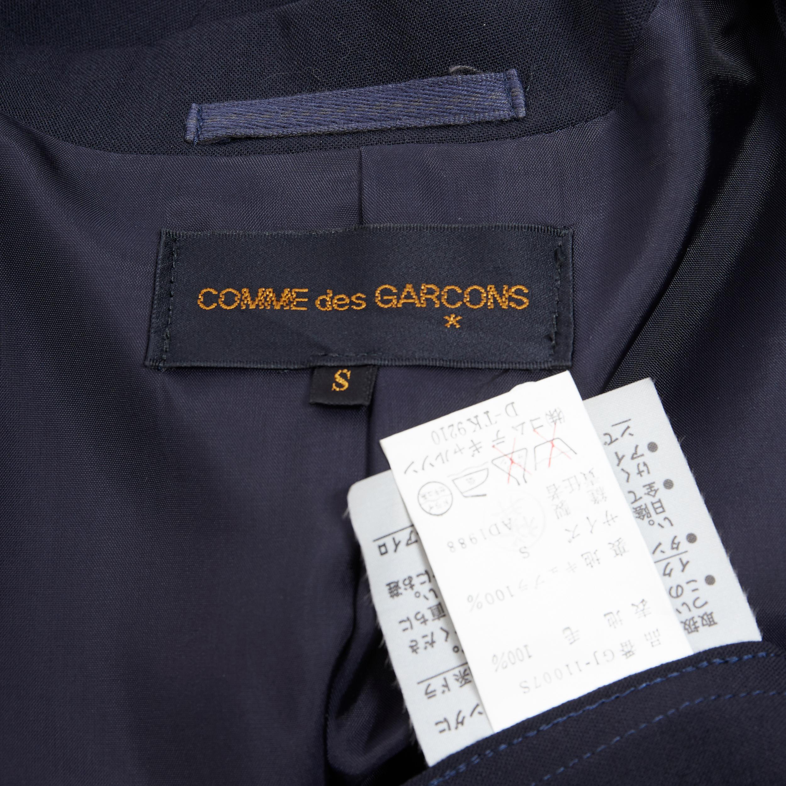 vintage COMME DES GARCONS 1988 Runway oriental button drape sleeve blazer S 7