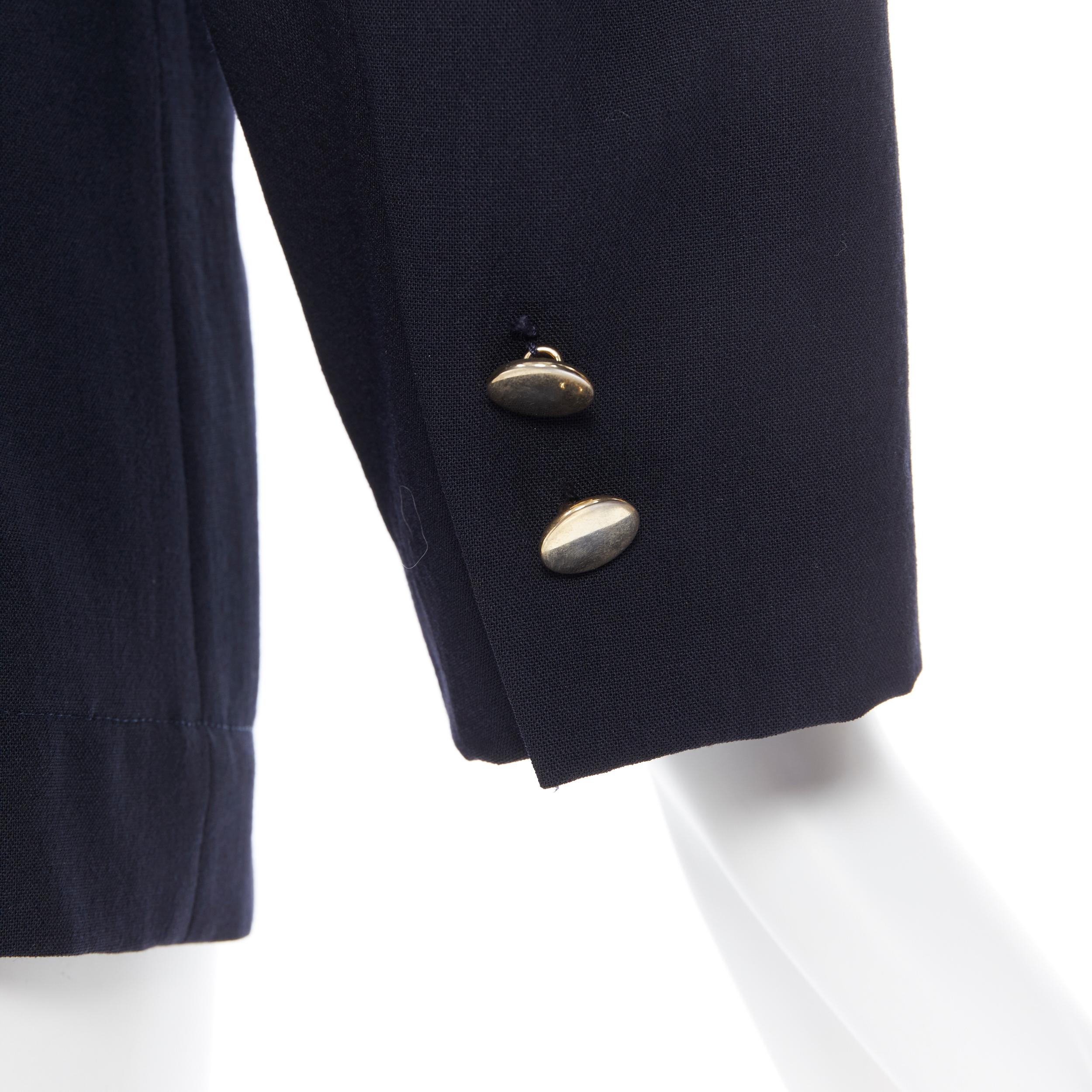vintage COMME DES GARCONS 1988 Runway oriental button drape sleeve blazer S 3