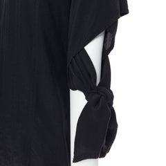 vintage COMME DES GARCONS 1989 black stripe tie arm band asymmetric top S