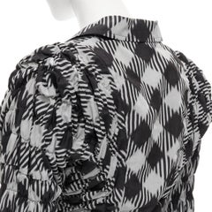 vintage COMME DES GARCONS 1989 grey black houndstooth bundle blazer M