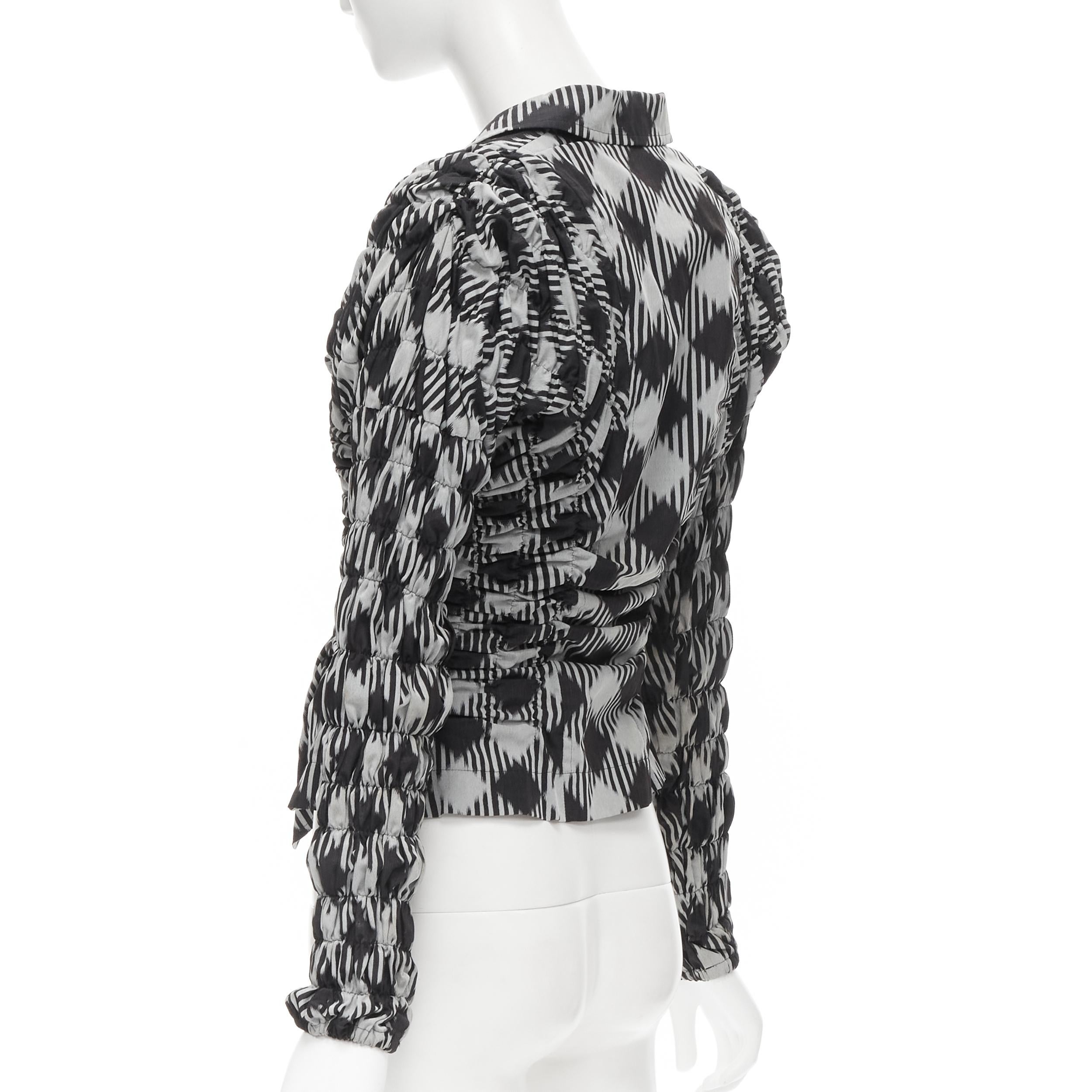 vintage COMME DES GARCONS 1989 grey black houndstooth bundle blazer M 1