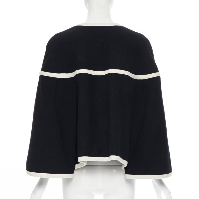 Louis Vuitton Asymmetrical Pleated Cape BLACK. Size 38