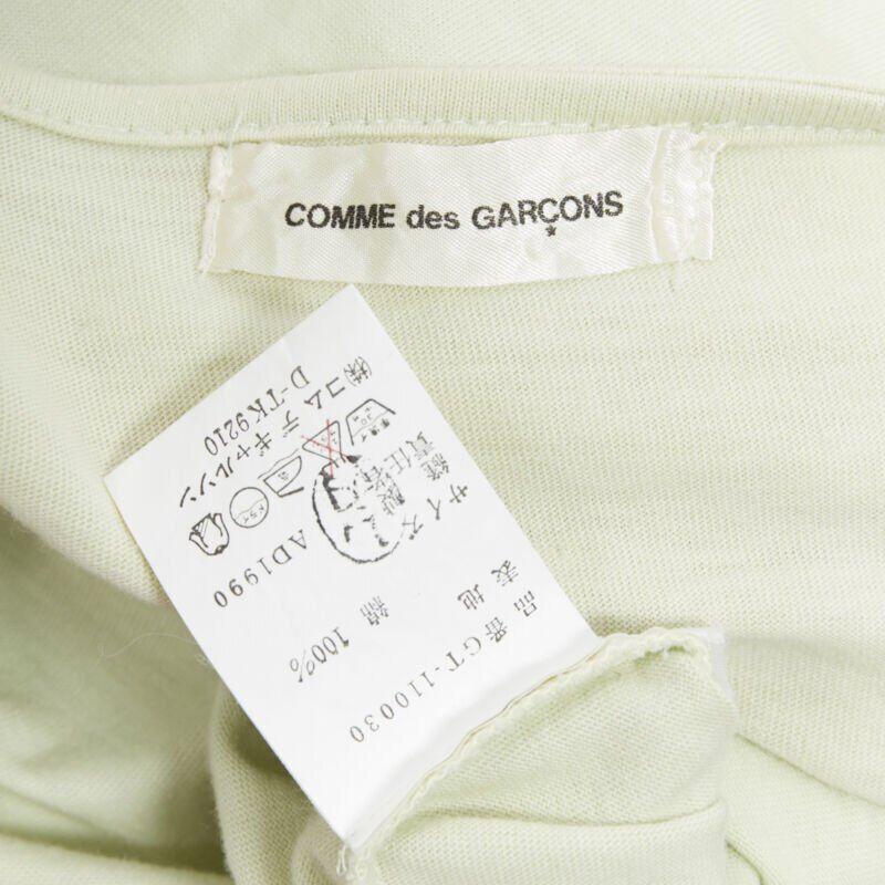 vintage COMME DES GARCONS 1990 mint green double layered long sleeve top M For Sale 6