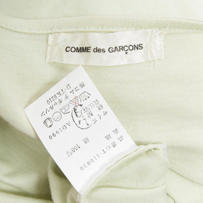 vintage COMME DES GARCONS 1990 mint green double layered long sleeve top M For Sale 5