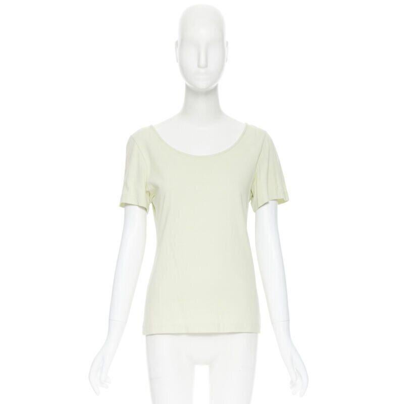 vintage COMME DES GARCONS 1990 mint green double layered long sleeve top M
Reference: CRTI/A00167
Brand: Comme Des Garcons
Designer: Rei Kawakubo
Model: Layered top
Collection: 1990
Material: Others
Color: Green
Pattern: Solid
Extra Details: Double