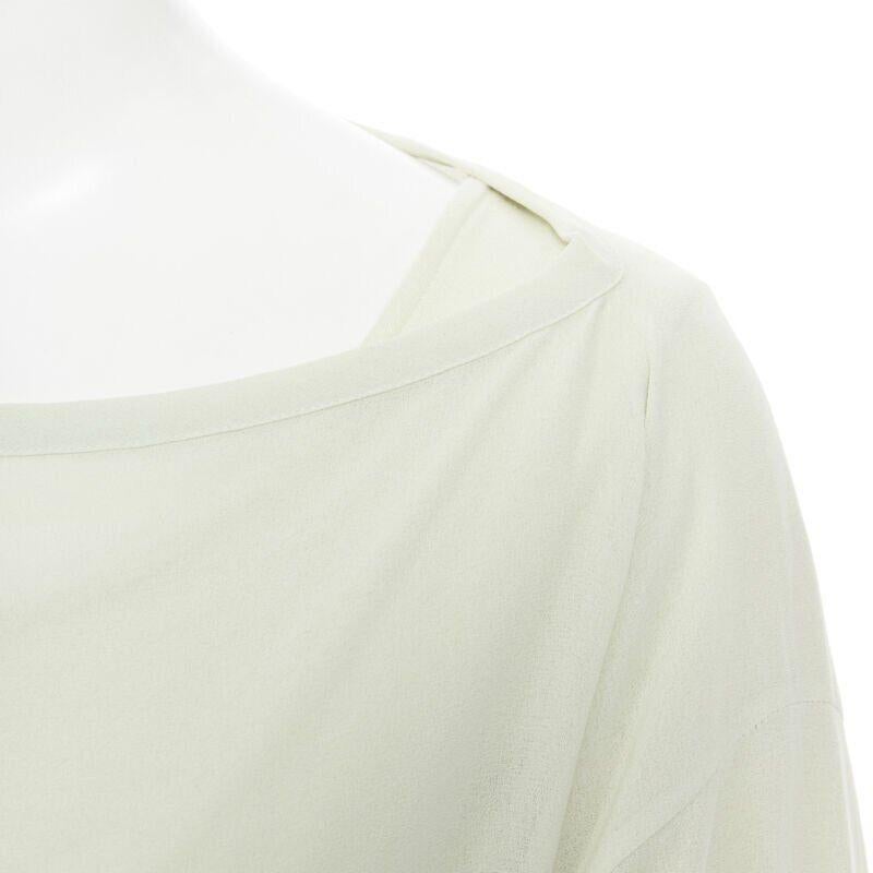 vintage COMME DES GARCONS 1990 mint green double layered long sleeve top M For Sale 2