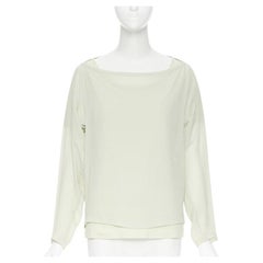 Retro COMME DES GARCONS 1990 mint green double layered long sleeve top M