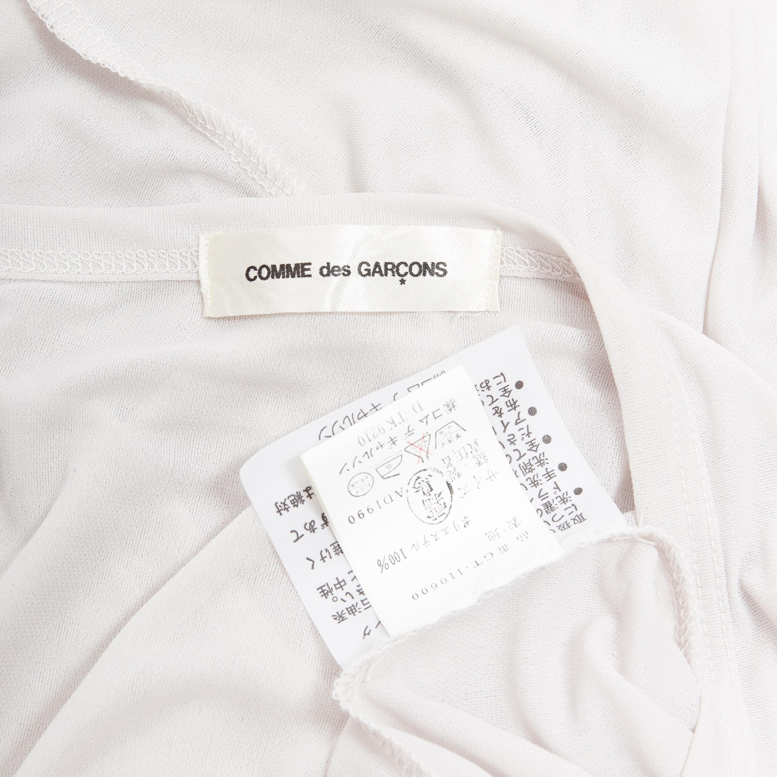 vintage COMME DES GARCONS 1990 pearl grey raw seam deconstructed layered top 5