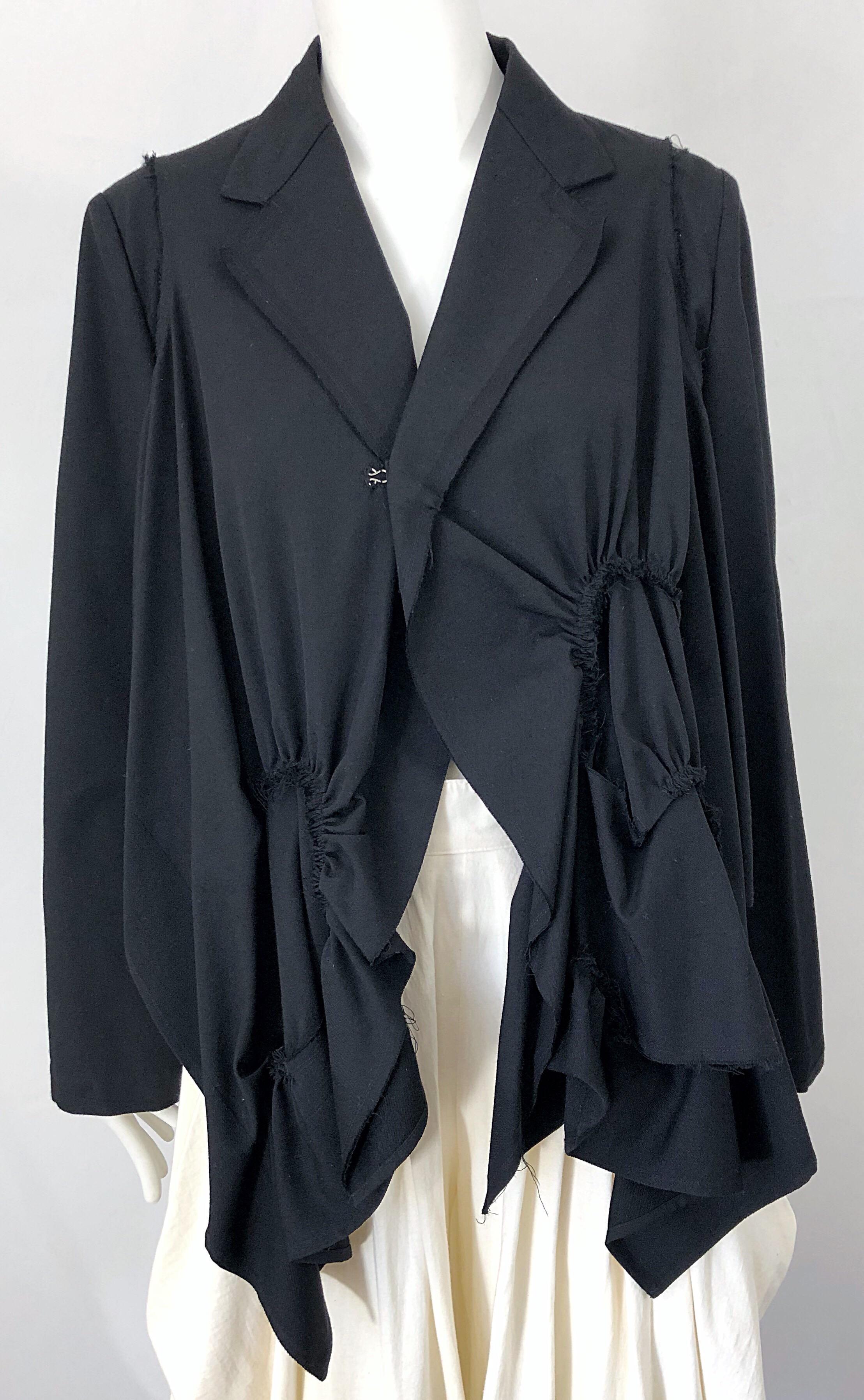 Comme des Garçons - Veste trapèze noire avant-gardiste, vintage, années 1990 en vente 5