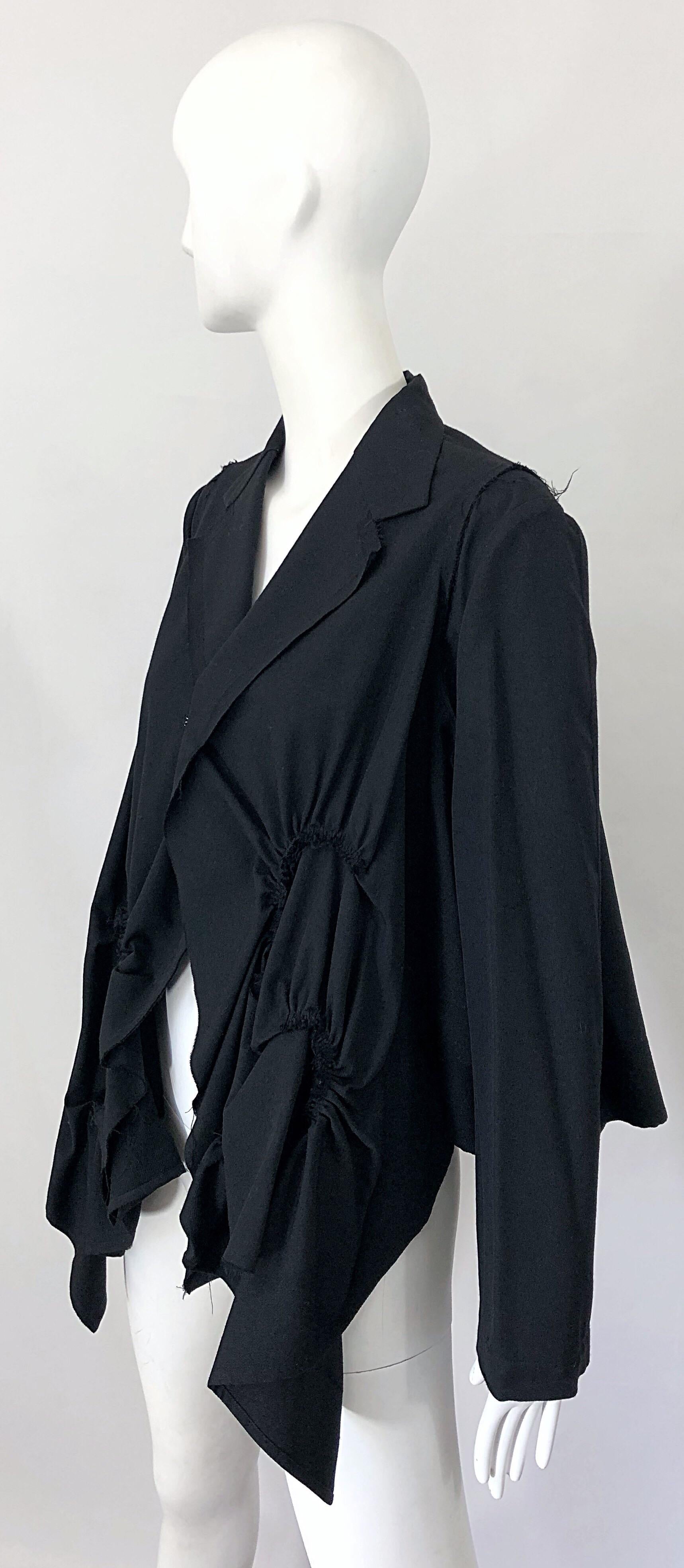 Comme des Garçons - Veste trapèze noire avant-gardiste, vintage, années 1990 en vente 9