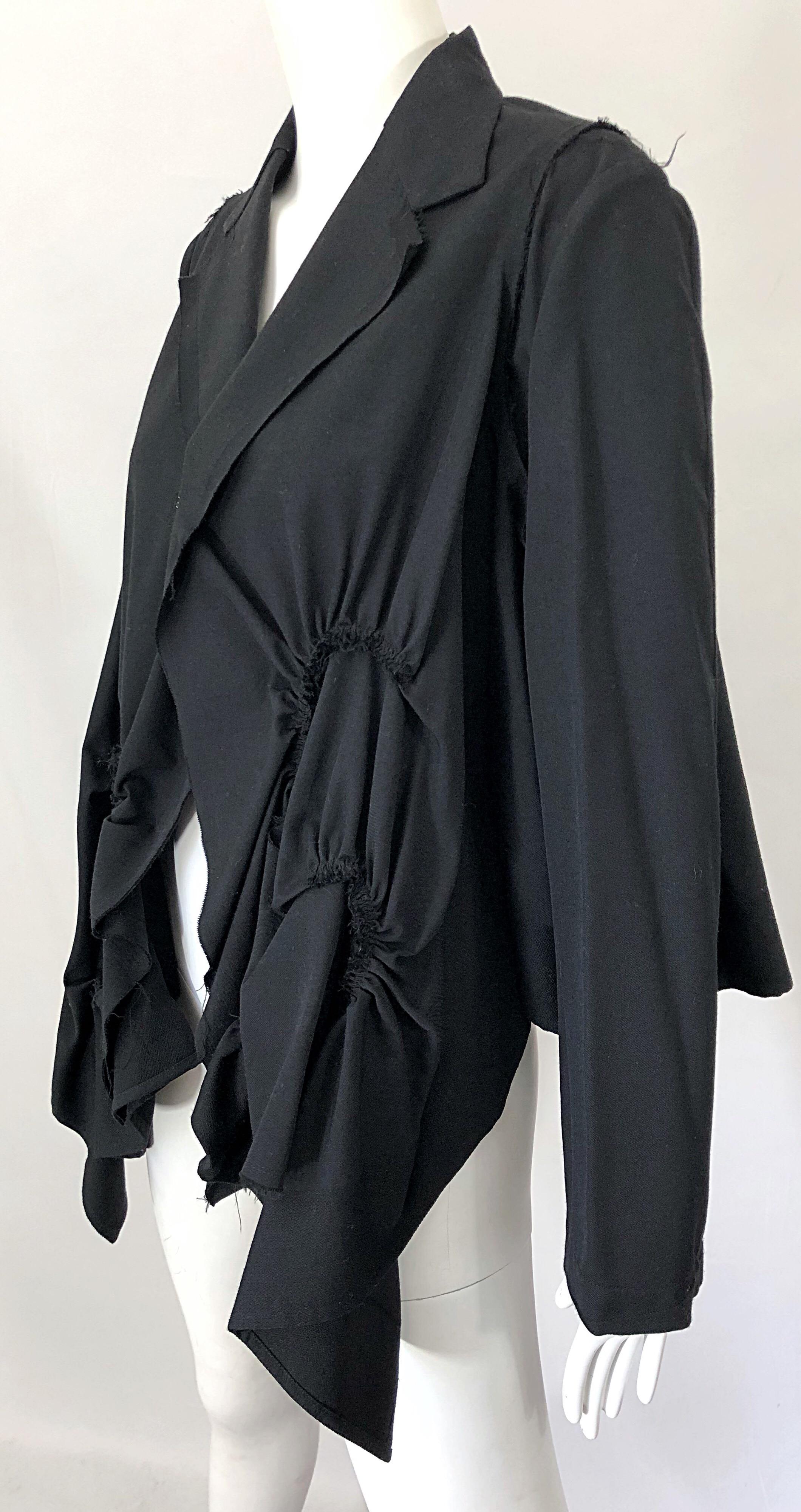 Comme des Garçons - Veste trapèze noire avant-gardiste, vintage, années 1990 en vente 13