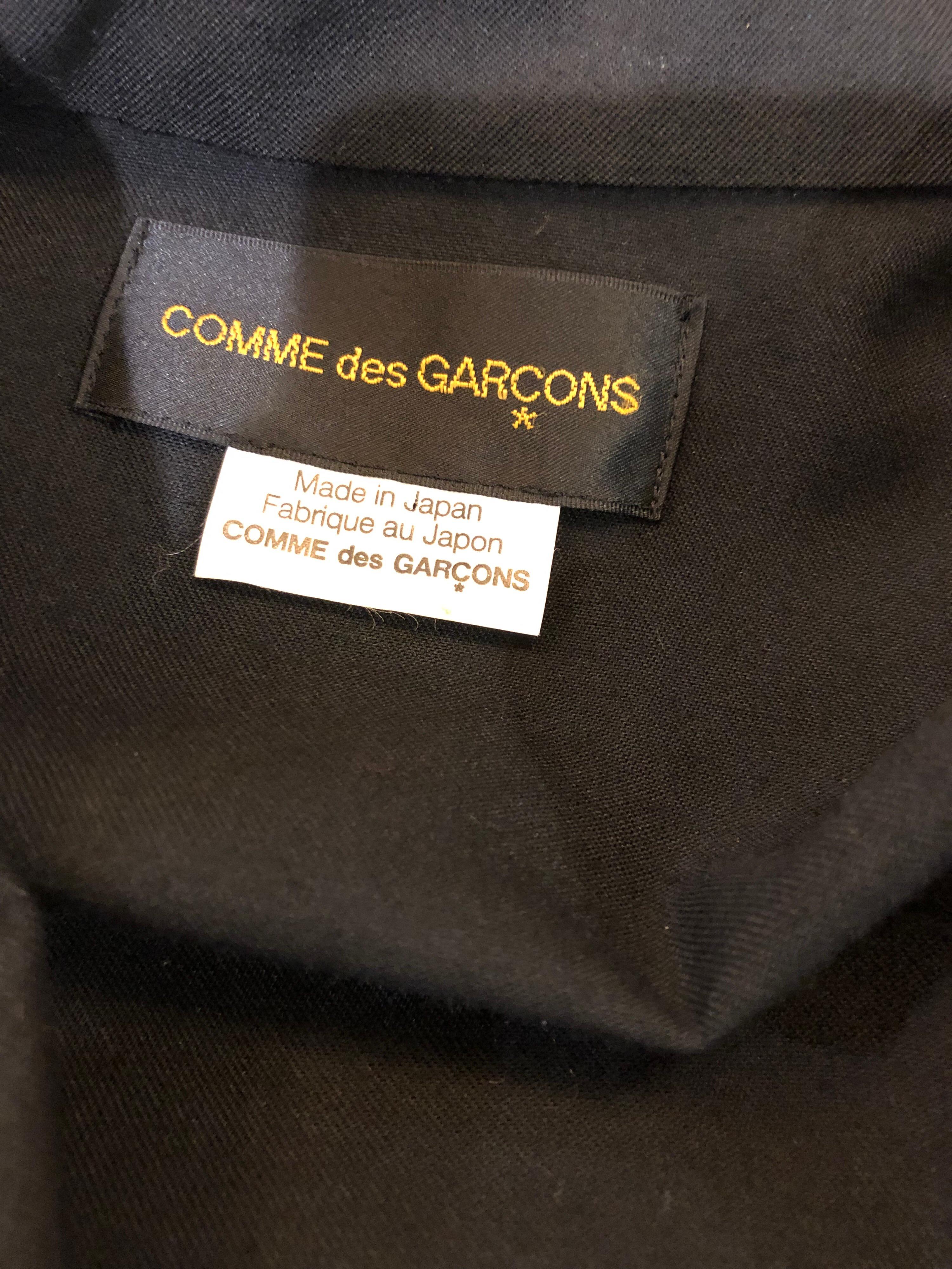 Noir Comme des Garçons - Veste trapèze noire avant-gardiste, vintage, années 1990 en vente