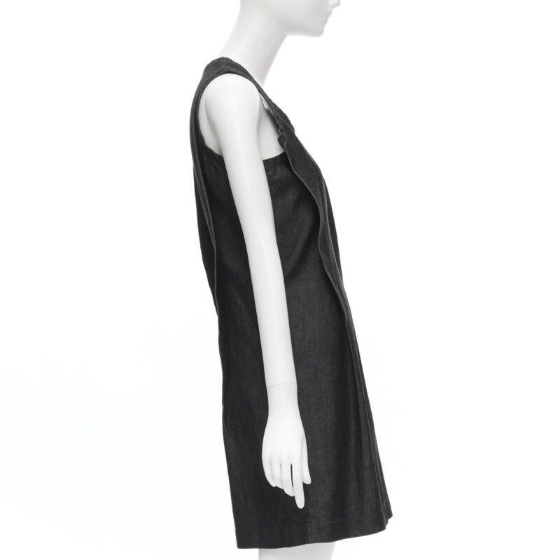 vintage COMME DES GARCONS 1991 índigo oscuro lavado vaquero pellizcado costura vestido S en Excelente estado para la venta en Hong Kong, NT