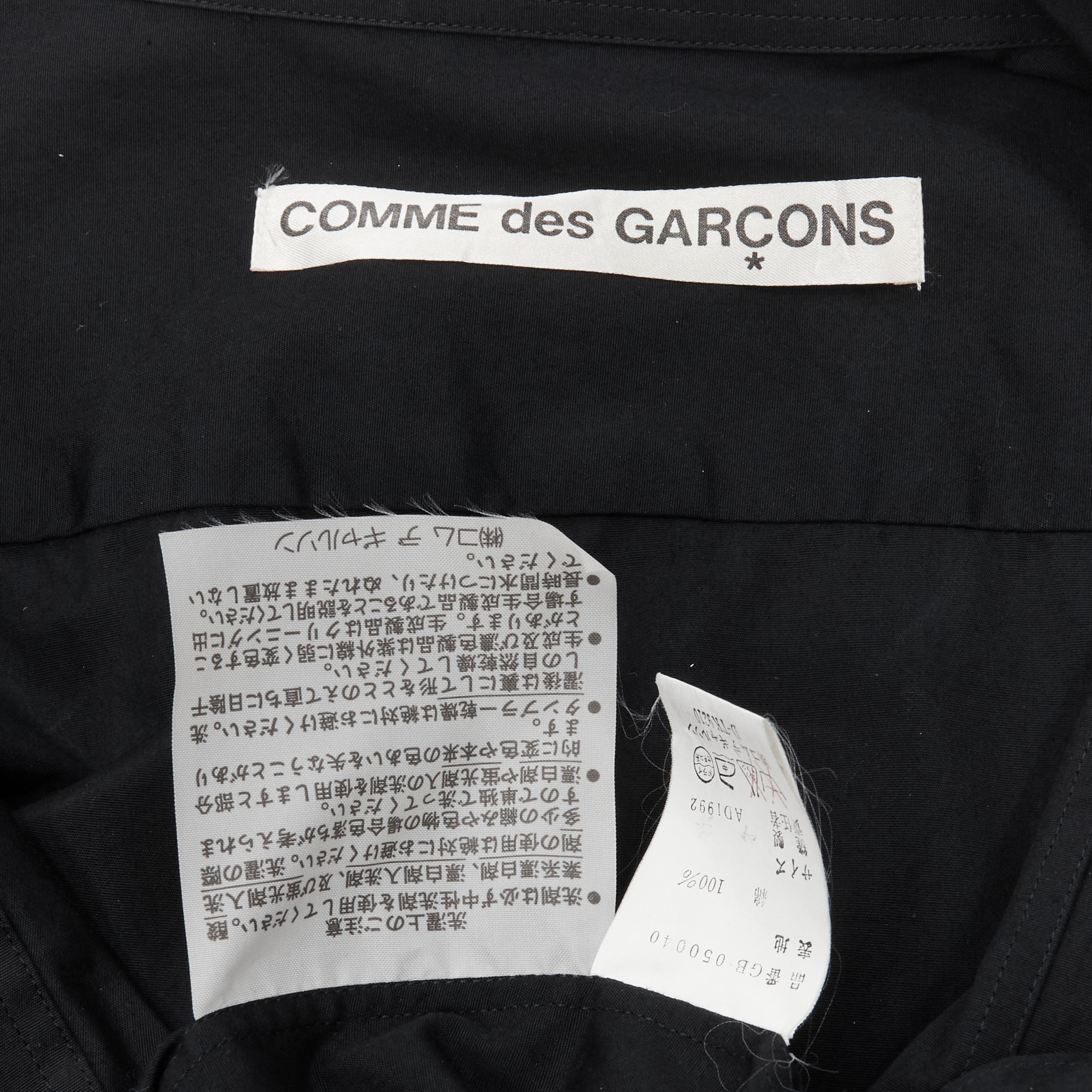 vintage COMME DES GARCONS 1992 asymmetric scoop collar oversized shirt For Sale 6